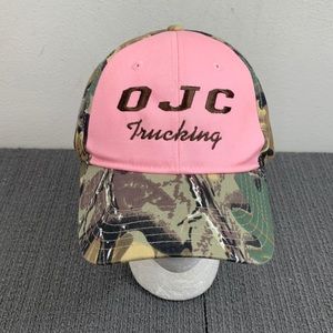 OJC Trucking Baseball Hat Womens OSFM Pink Camouflage Strapback Cap OTTO